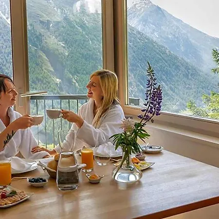 Waldhotel Fletschhorn Private Whole In Saas-fee 360 Alpine Views & Sauna