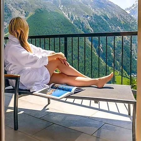 Waldhotel Fletschhorn Private Whole In Saas-fee 360 Alpine Views & Sauna